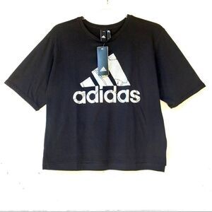Adidas New Iridescent Short Sleeve Crop Top XS